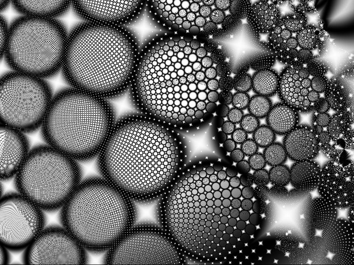 Black and White Fractal by MysticrainbowStock 