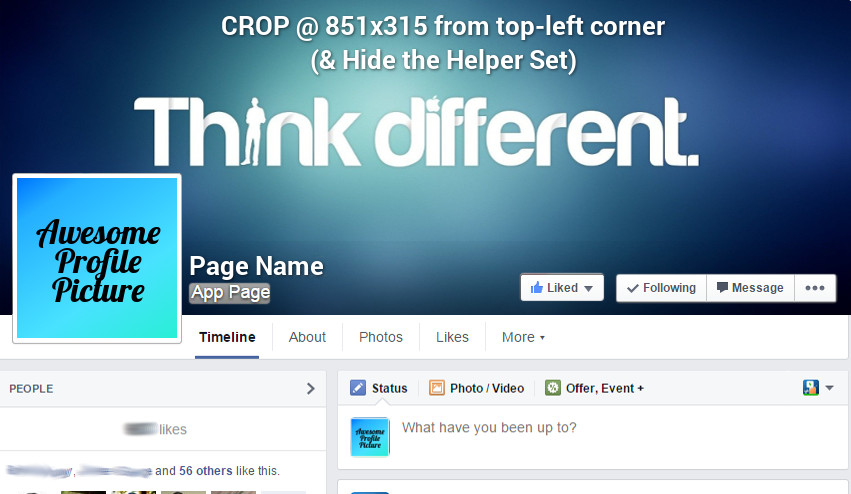 facebook page cover photo template (psd & xcf)